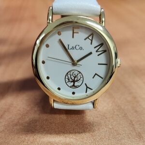 L&Co. Gold and White Family Watch